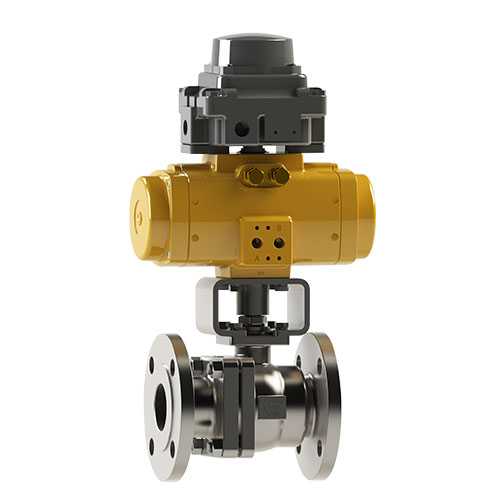 Two piece cast steel metal sealed floating ball valve
