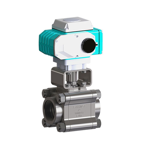 Three piece forged steel soft seal floating ball valve