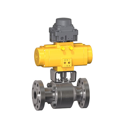 Two piece forged steel metal sealed floating ball valve