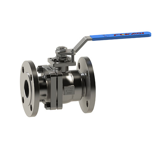 Two piece cast steel soft sealed floating ball valve