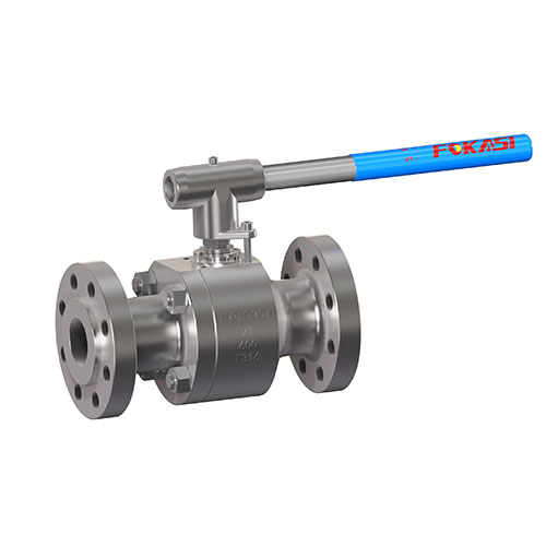 Two piece forged steel soft seated floating ball valve